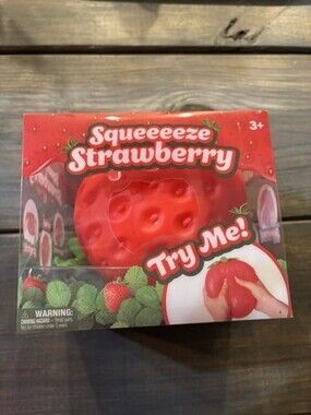Sunny Days Jumbo Squeezy Strawberry Squishy Toy Stress Relief Sensory Fun